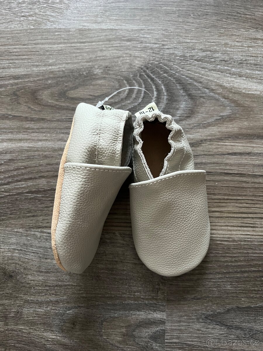 Nové Dětské kožené capáčky / boty pro miminko nazouvací - 3