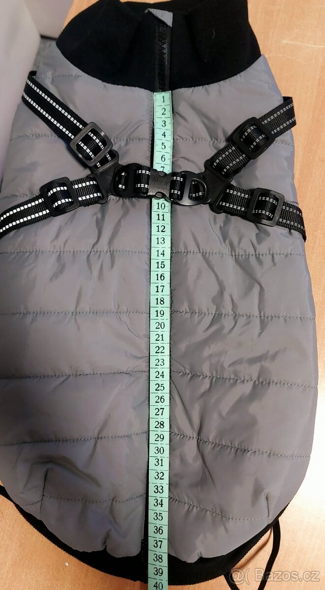 Bunda s postrojem S 40 cm šedá - 3