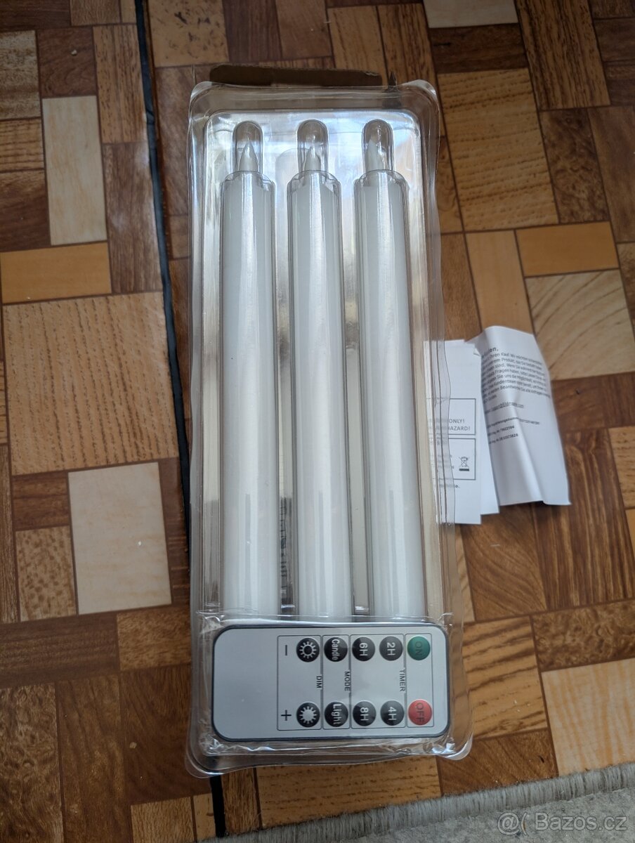 Bezplamenné bílé kuželové svíčky Eldnacele - 3