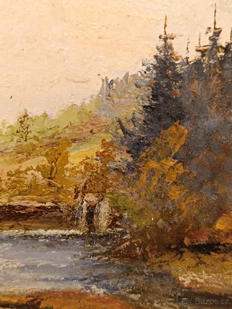 Obraz Joža, Šumava rašeliniště, olej 28x41 - 3