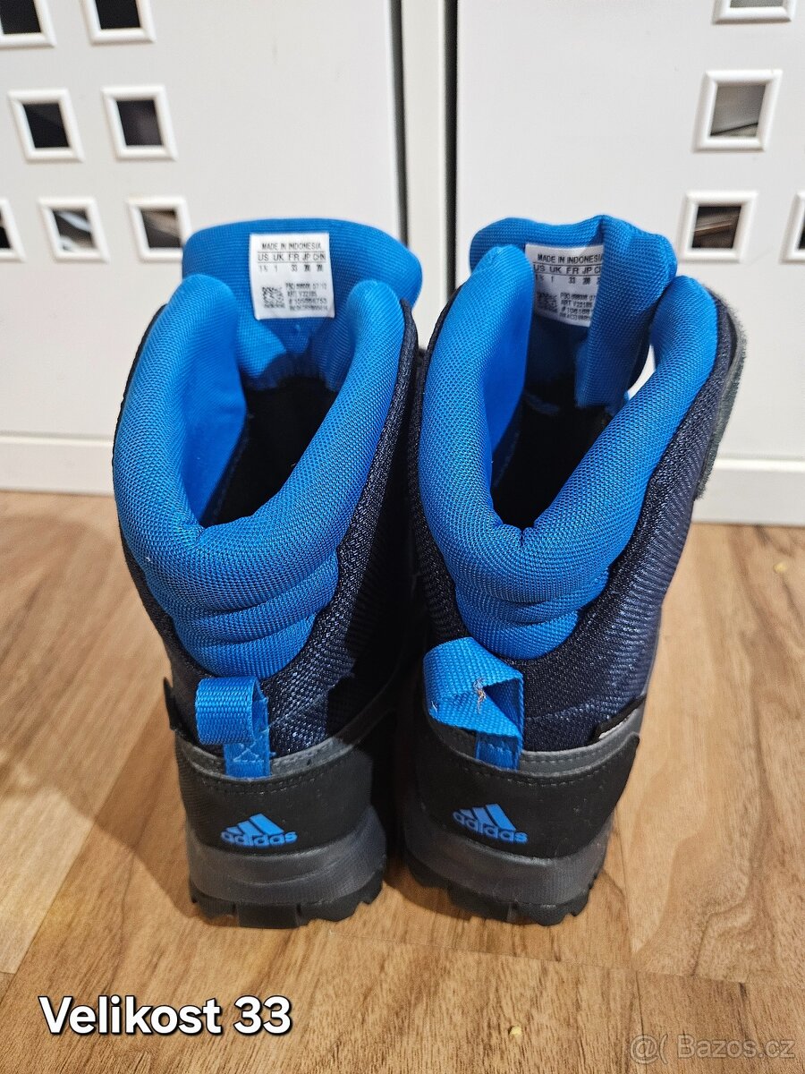 Dětské zimní boty Adidas modré velikost 33 - 3