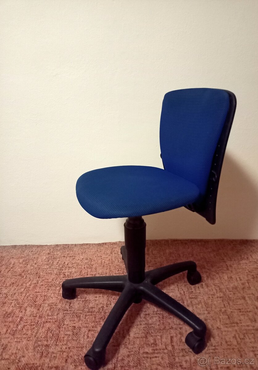 Židle dětská žákovská otočná modrá - 3