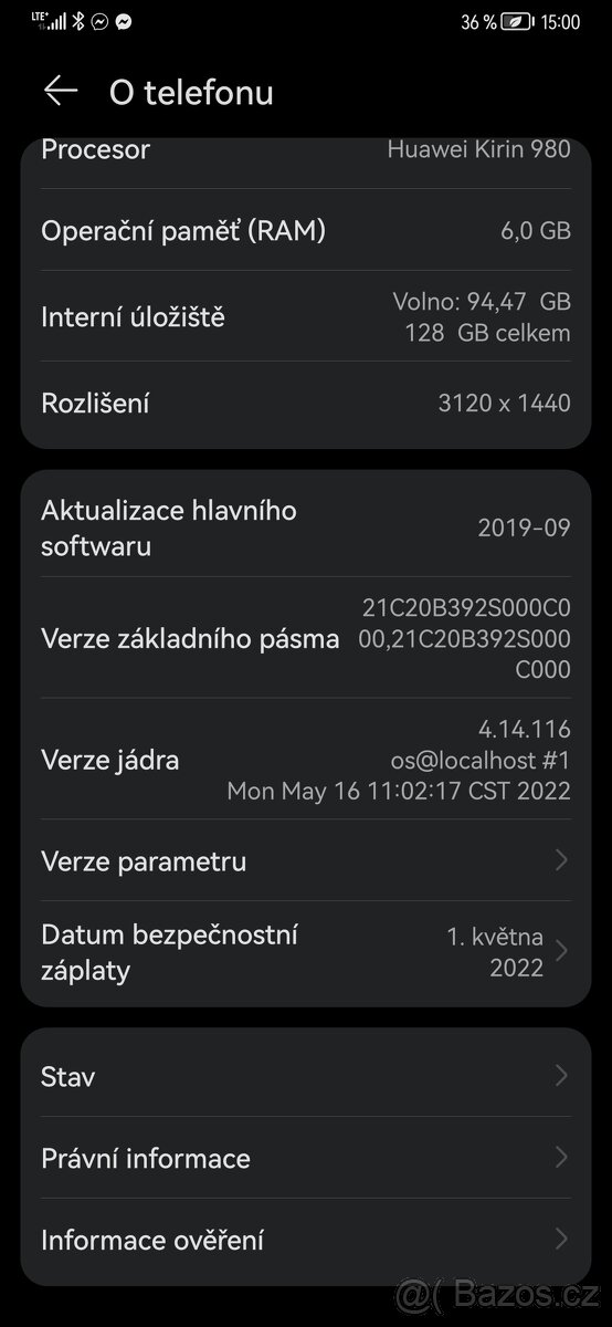 Prodám Huawei mate 20 pro (6/128) s krytem - 3
