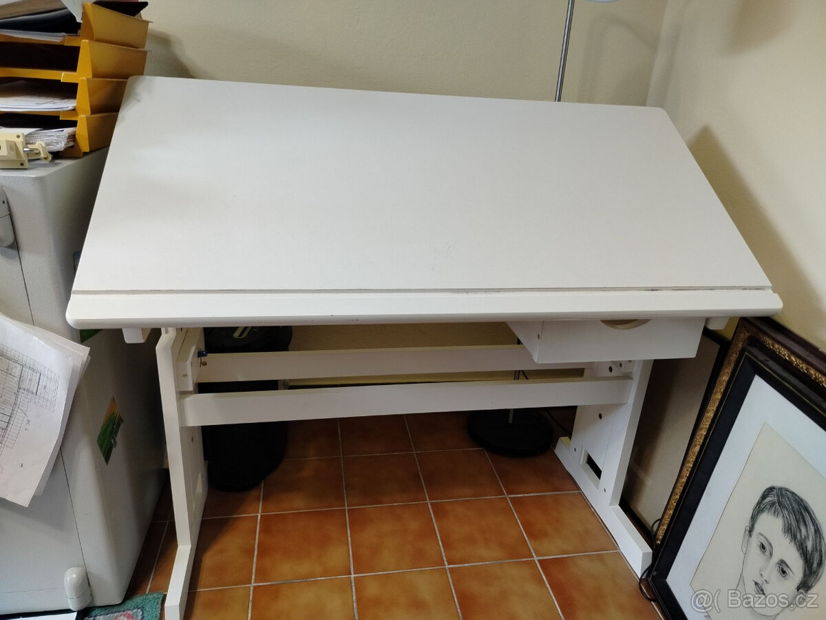 Dětský psací stůl Halmar BARU, Bílo-modrý - 3