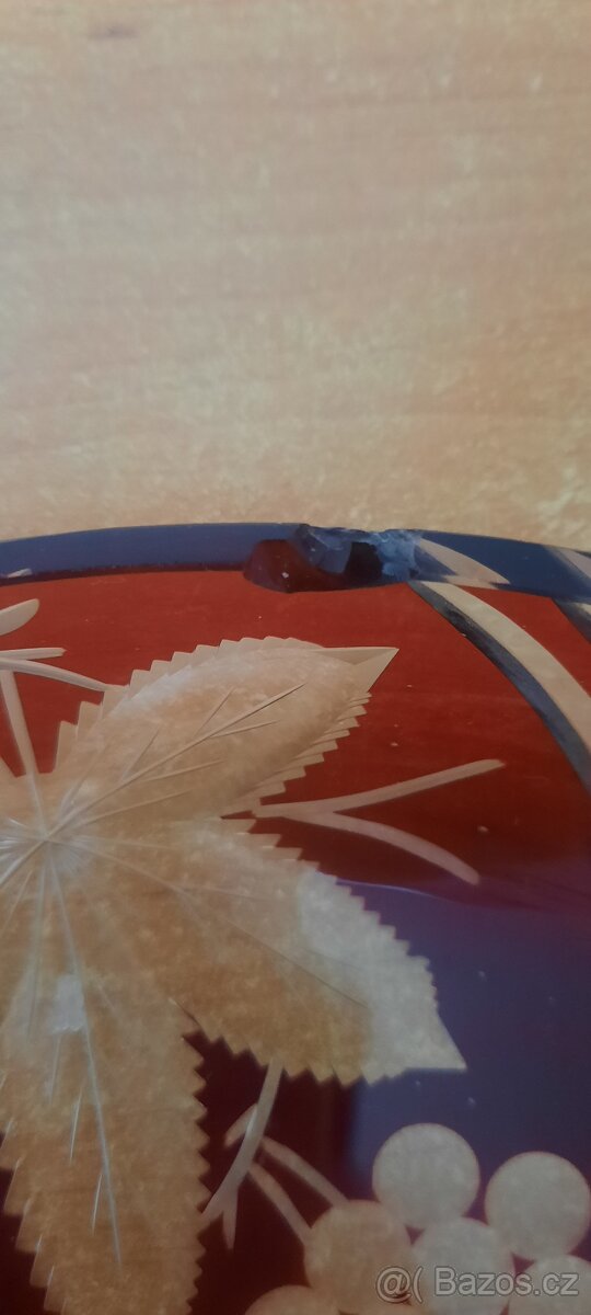 Vázy broušené +talíř - 3