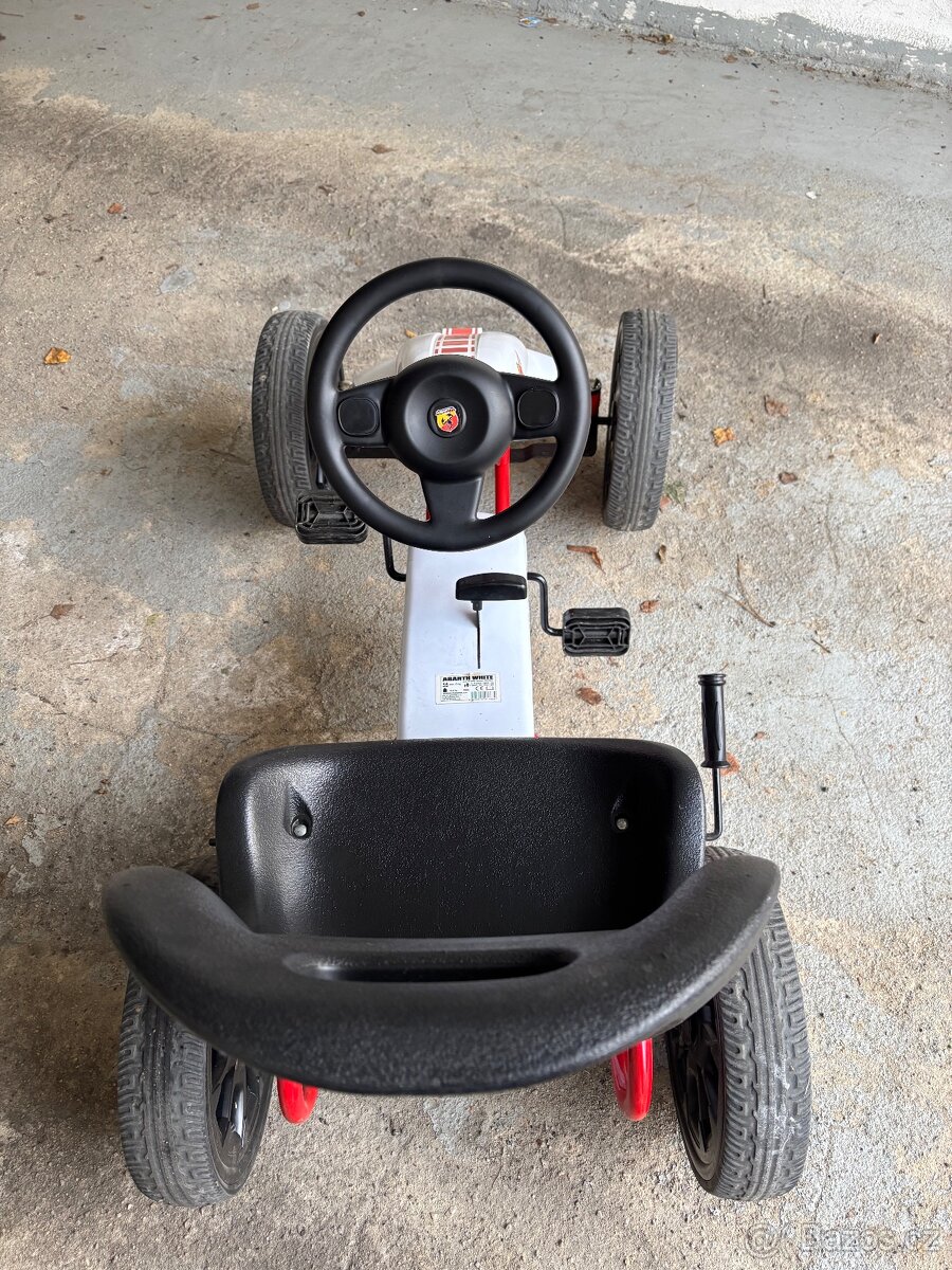 ABARTH - white - šlapací motokára - 3
