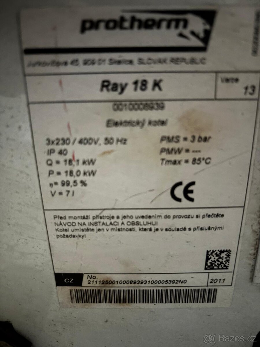 Elektrokotel Protherm RAY 18 kW - 3