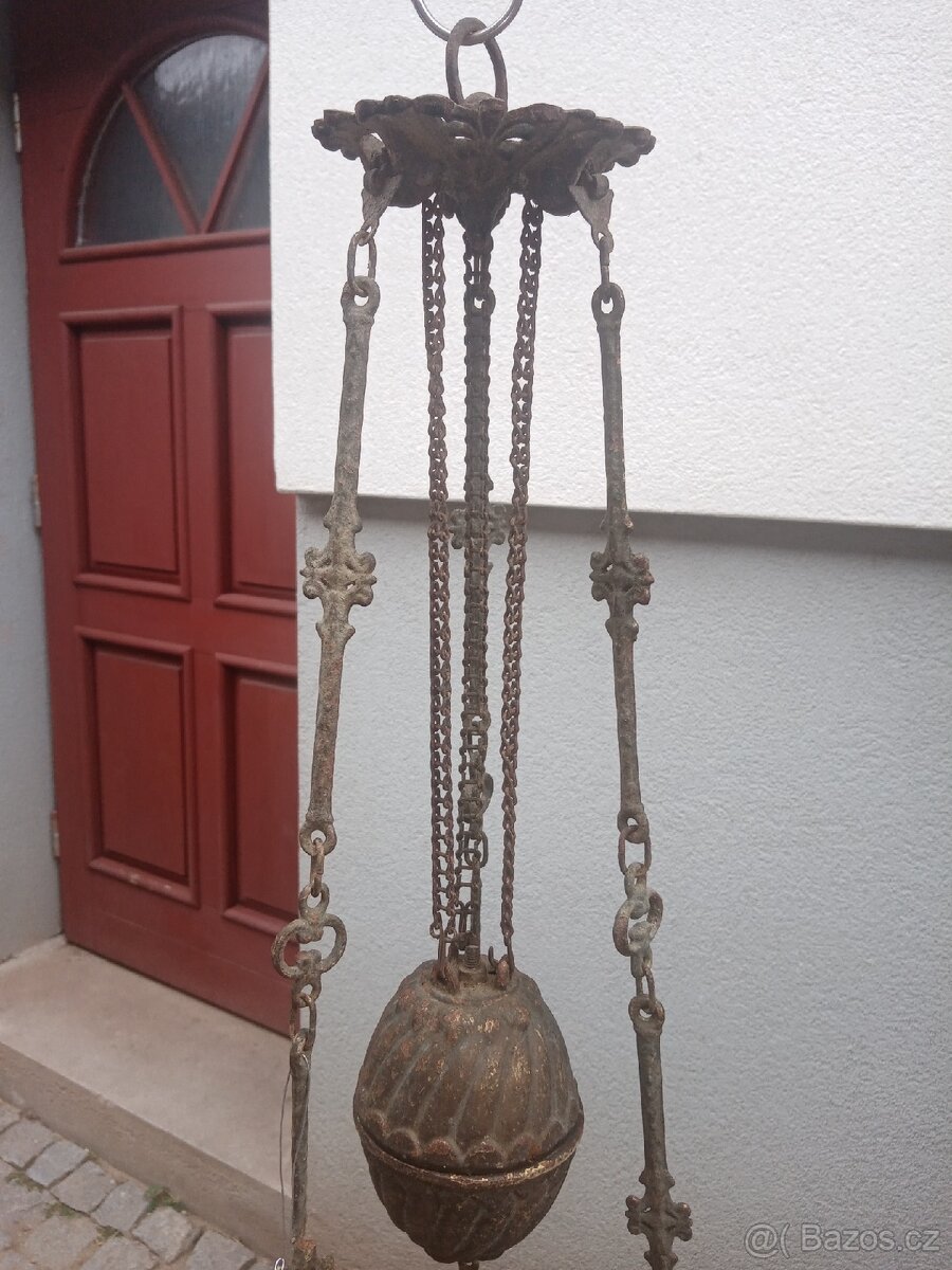 Starožitná petrolejová lampa - 3