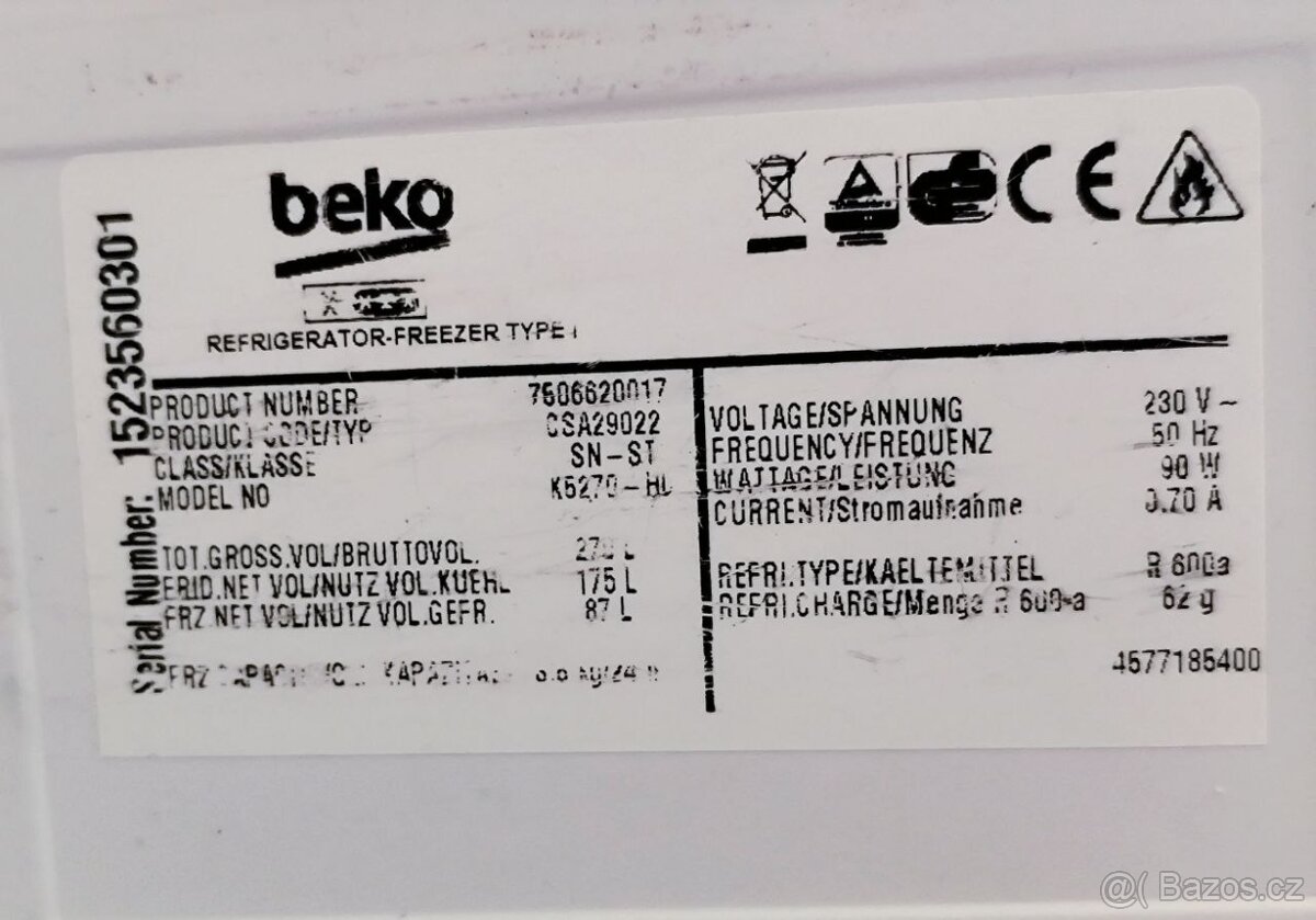 Lednice Beko, 170 cc - 3