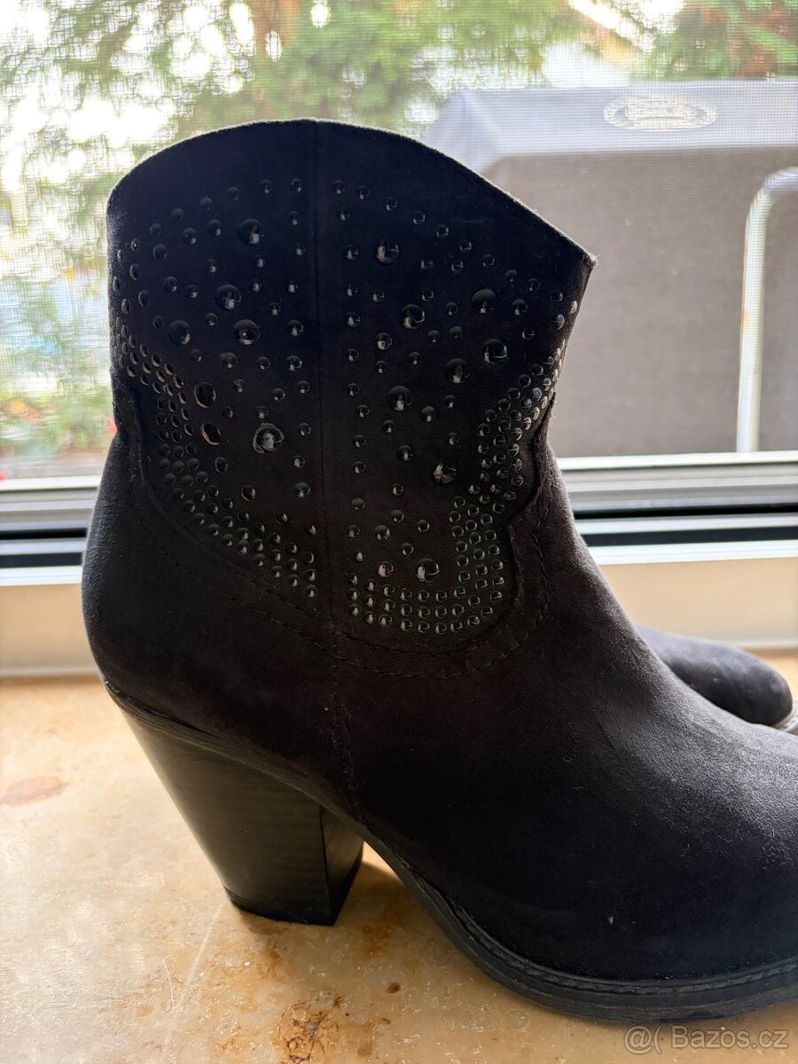 Marco Tozzi polokozacky cerne vyteplene 37 - 3