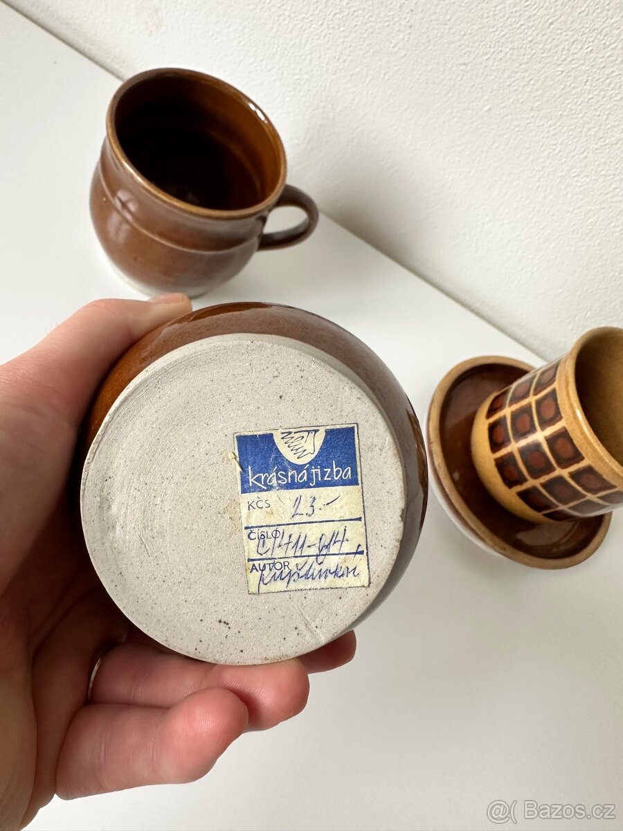 Set keramických starých hrnků - 3