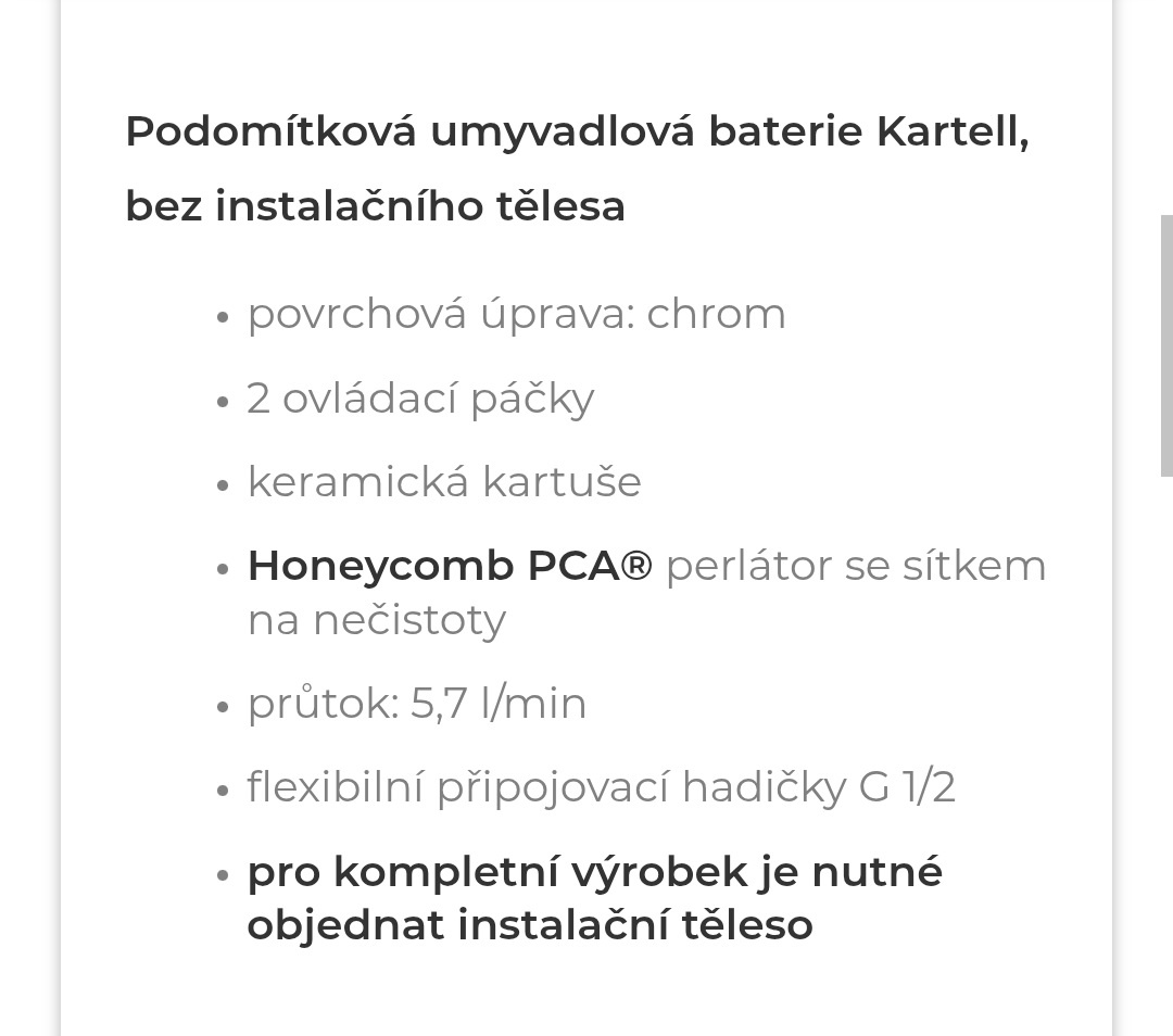 Set baterie + podomitkové těleso - 3