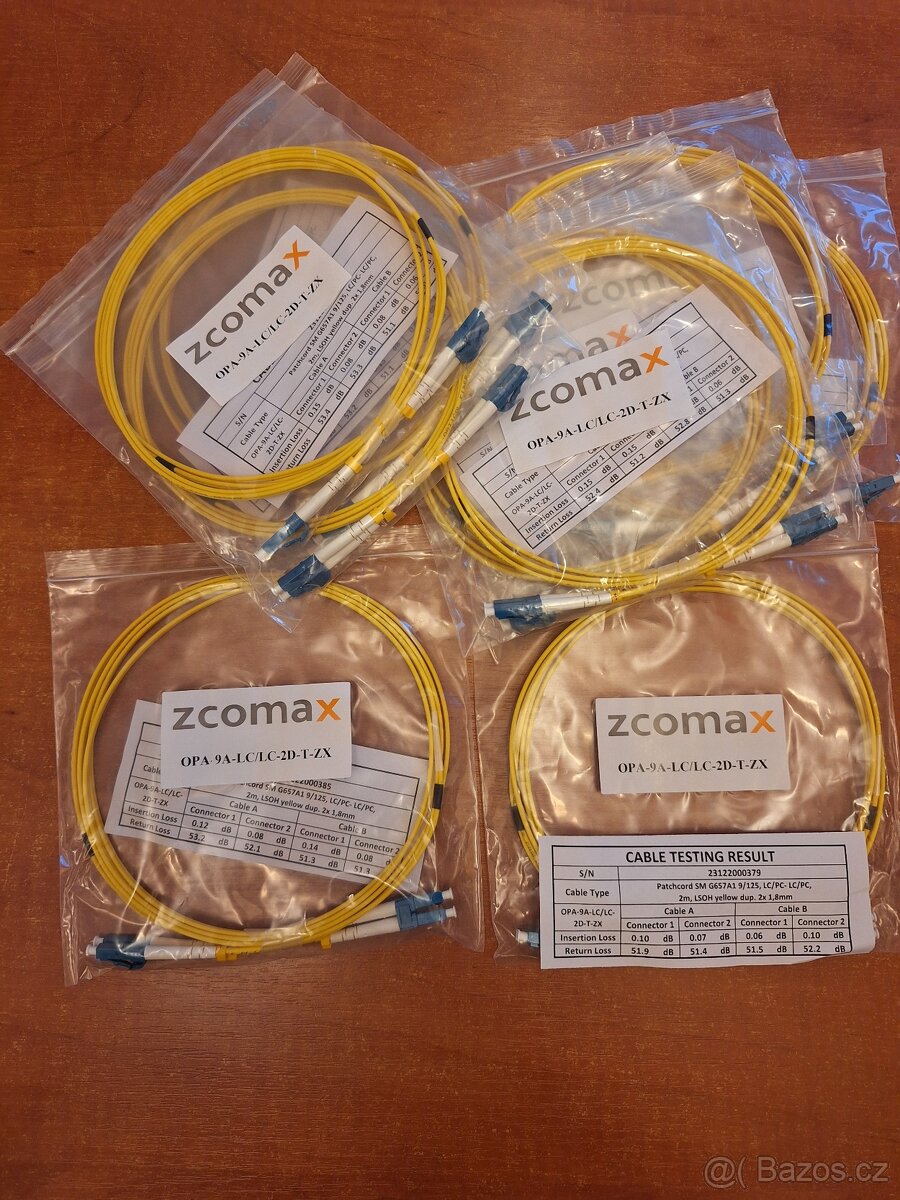 Patchcord optický SM OS1/OS2 9/125 G657A1, LC/PC-LC/PC, 2m - 3
