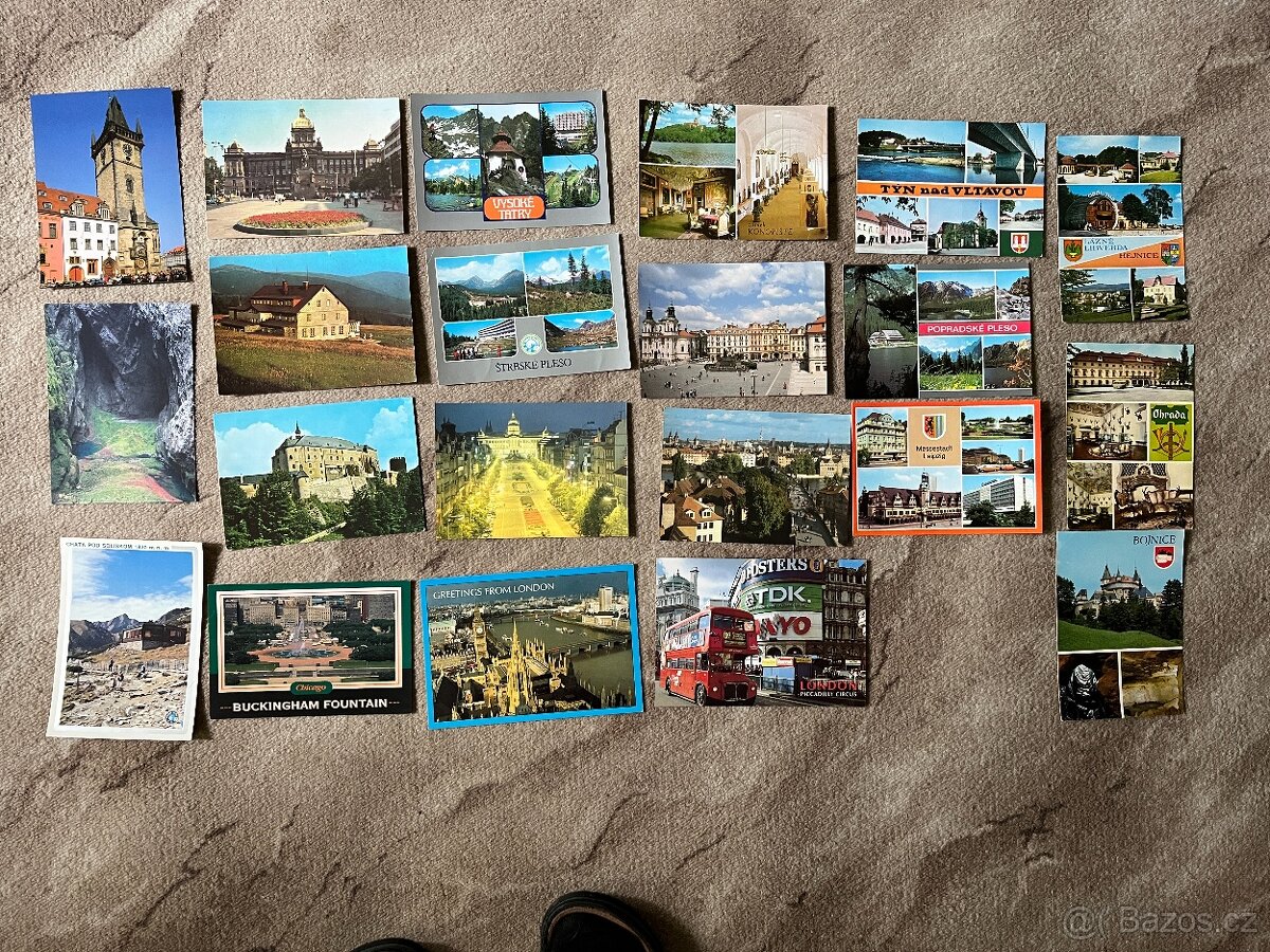 3x sada pohlednic - 3