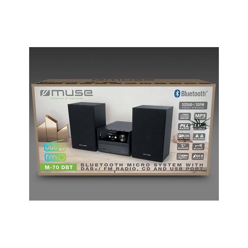 Mikrosystém MUSE M-70DBT černý - 3
