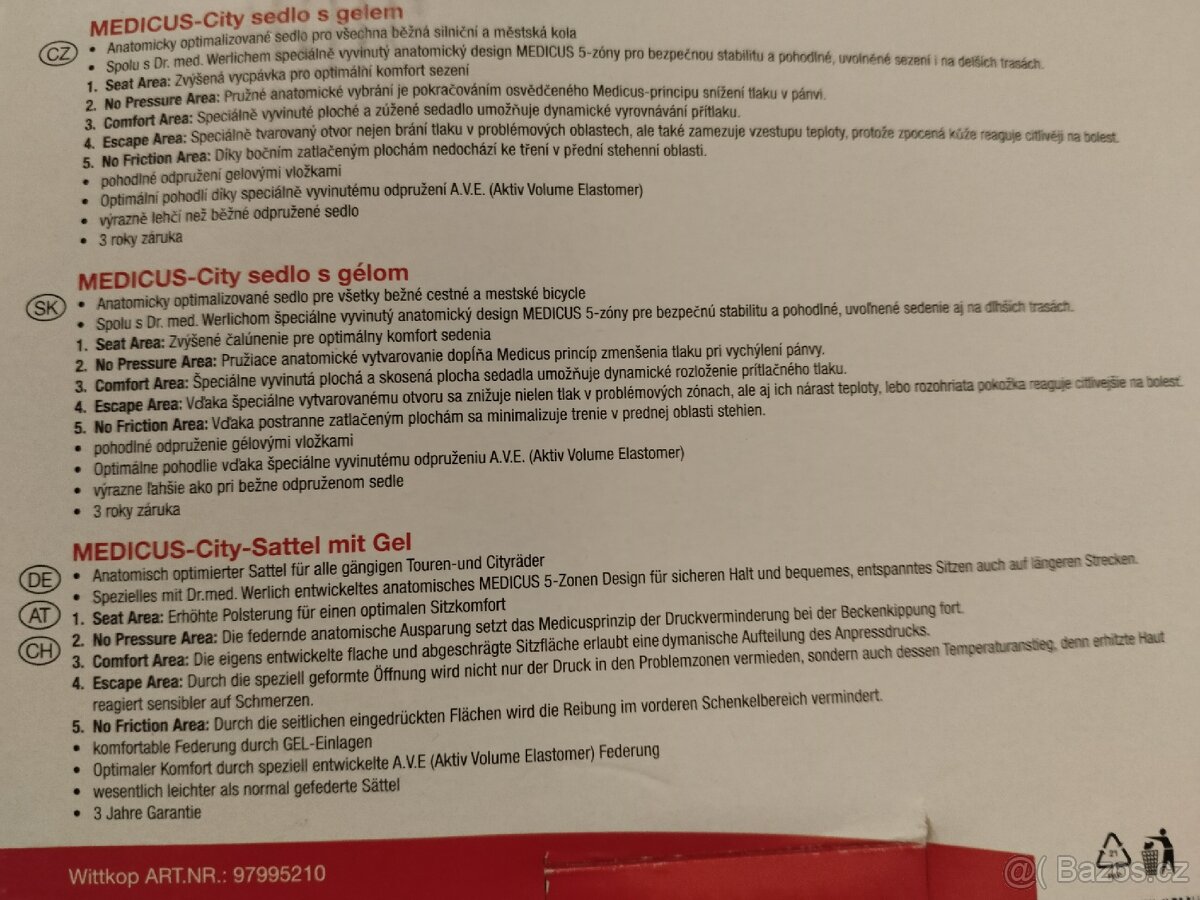 Cyklistické sedlo na kolo - 3