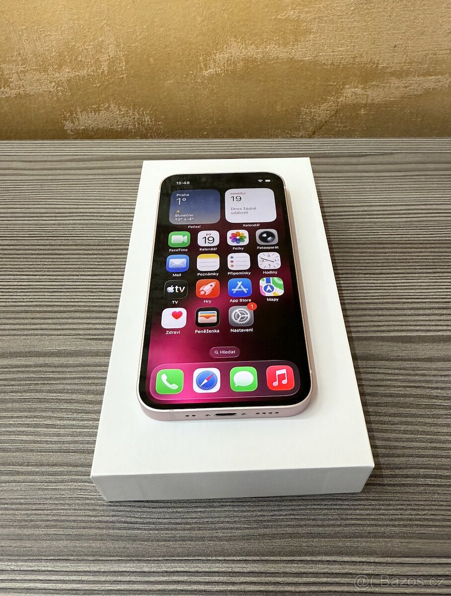 Apple iPhone 13 mini 128GB růžový, baterie 100% - 3