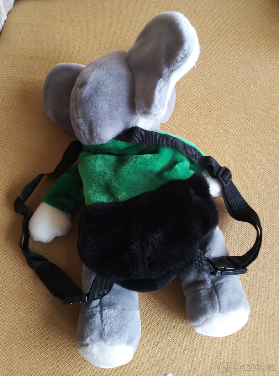 Prodám plyšový batůžek, SLONÍK (SLEVA) - 3