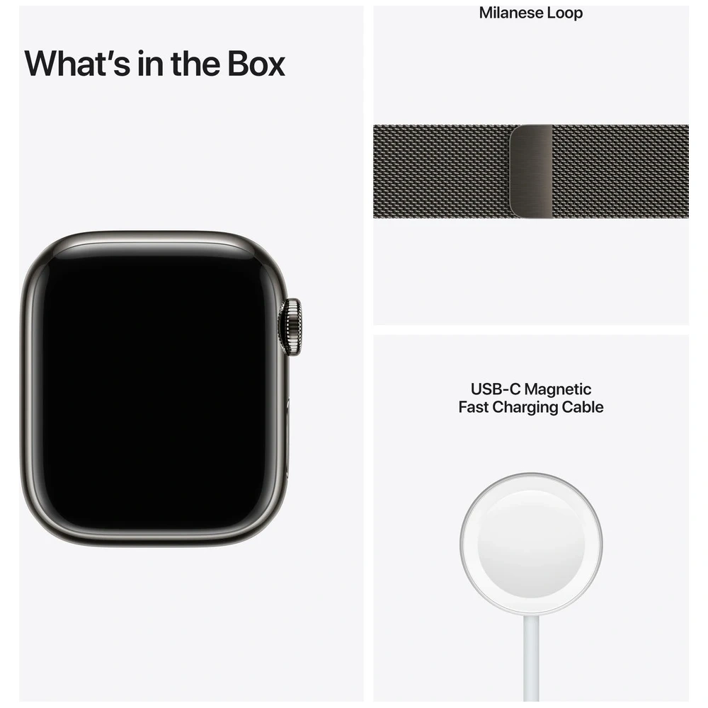 Apple Watch Series 7 Cellular 41mm grafitová ocel - 3