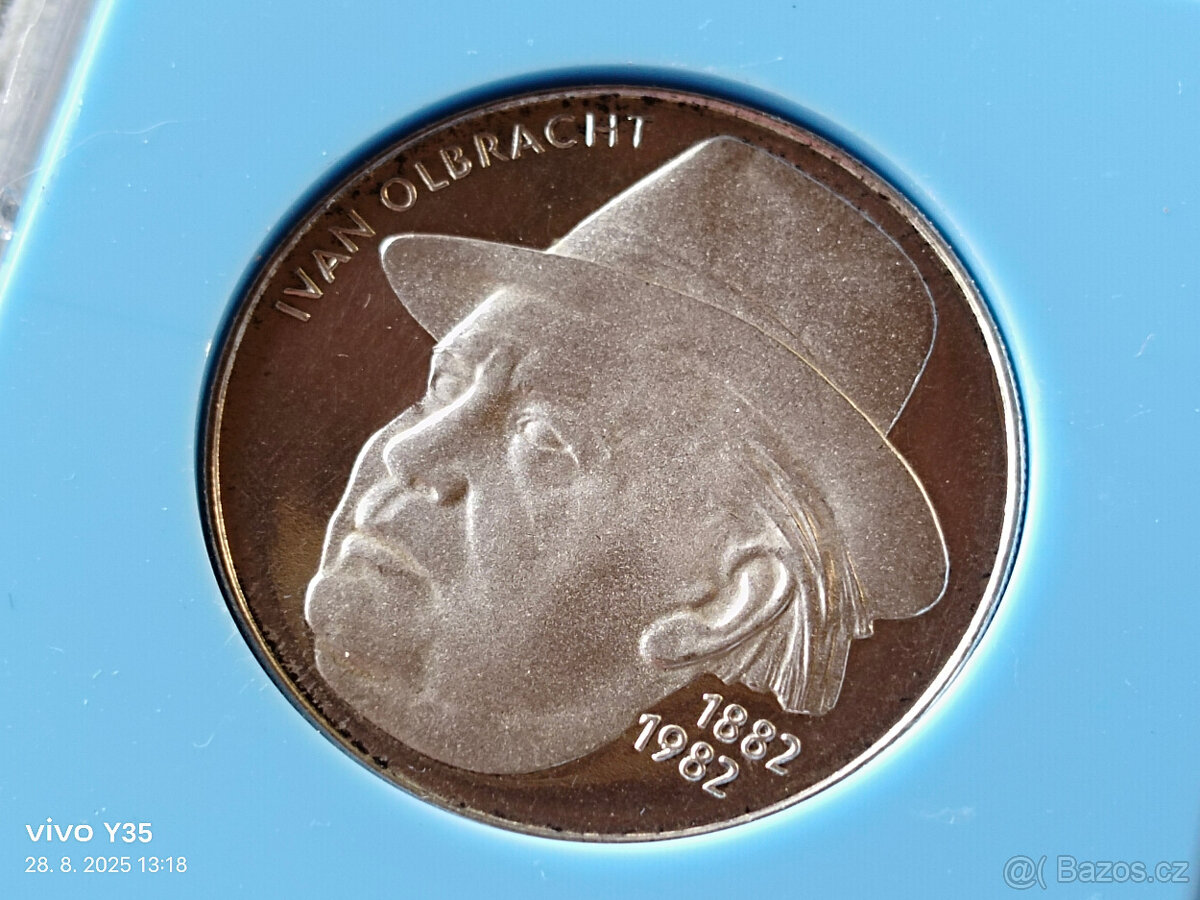 3x PROOF stříbrná pamětní mince Československo - 3