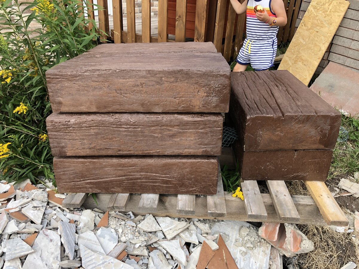 Betonové schody Diton tmavý dub - 3