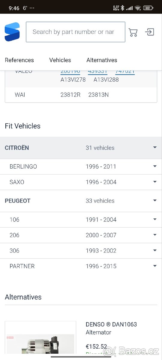 Alternátor 9641727480 Citroen Peugeot - 3