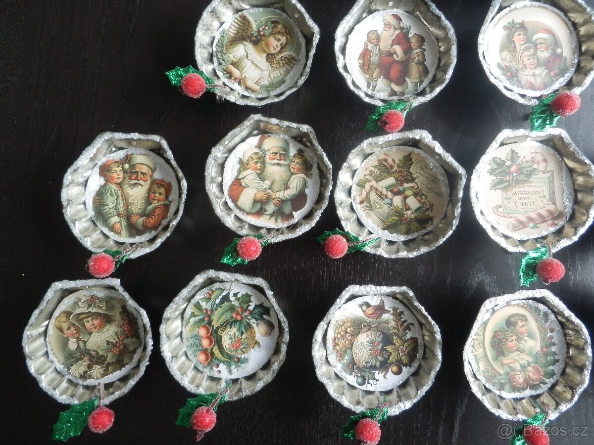 baňky - vánoční dekorace k zavěšení - 3