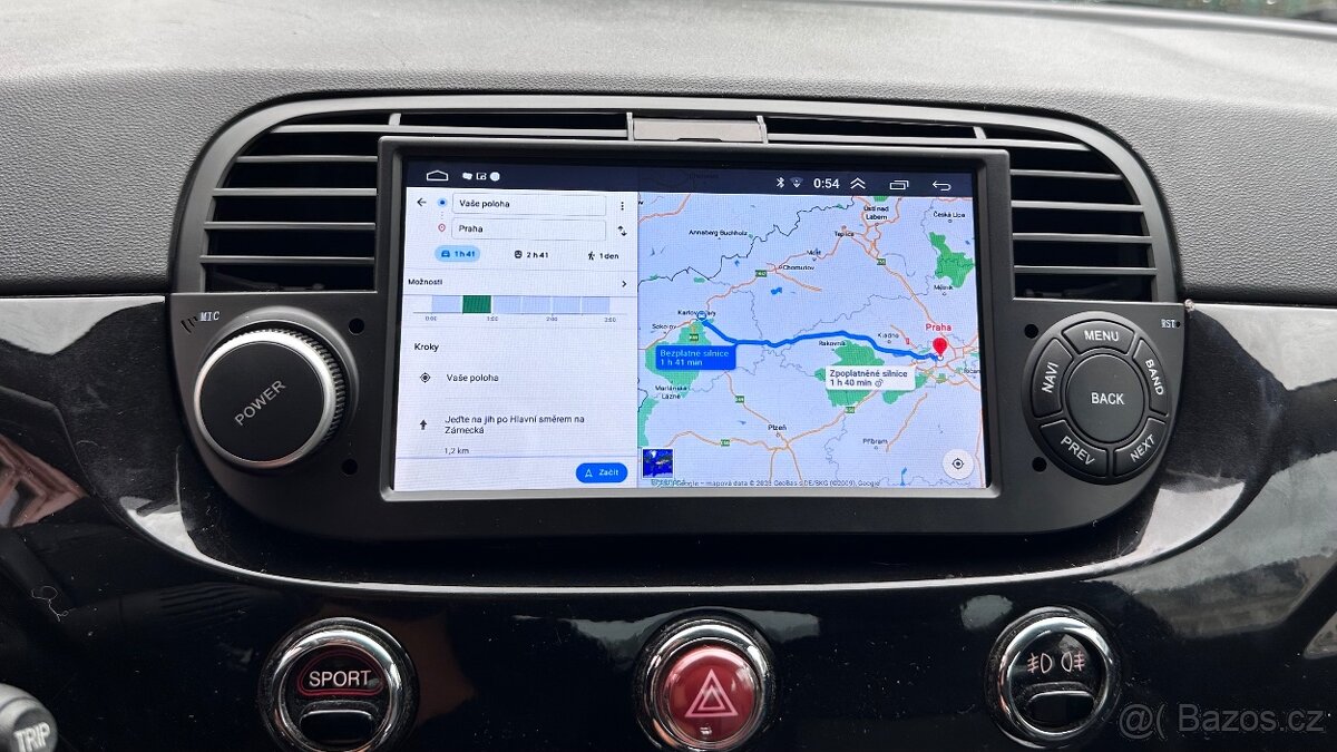 2Din Android autorádio Fiat 500 2007-2015, bílé i černé - 3