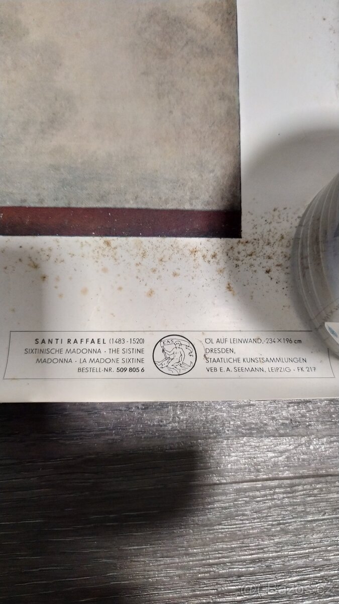 Starý plakát Sixtinská Madonna - 3