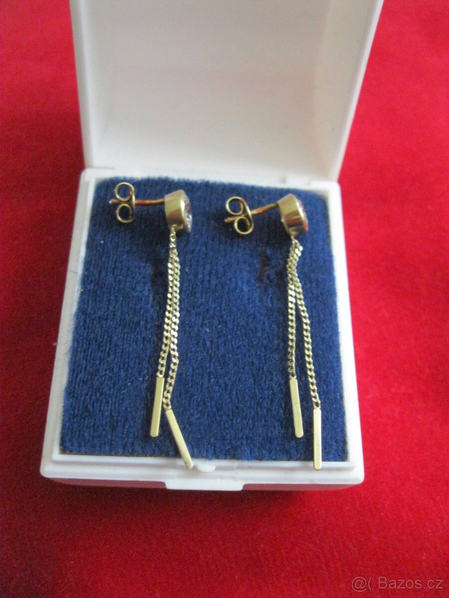 Zlaté náušnice - 14-ti karátové 585/100 - 3