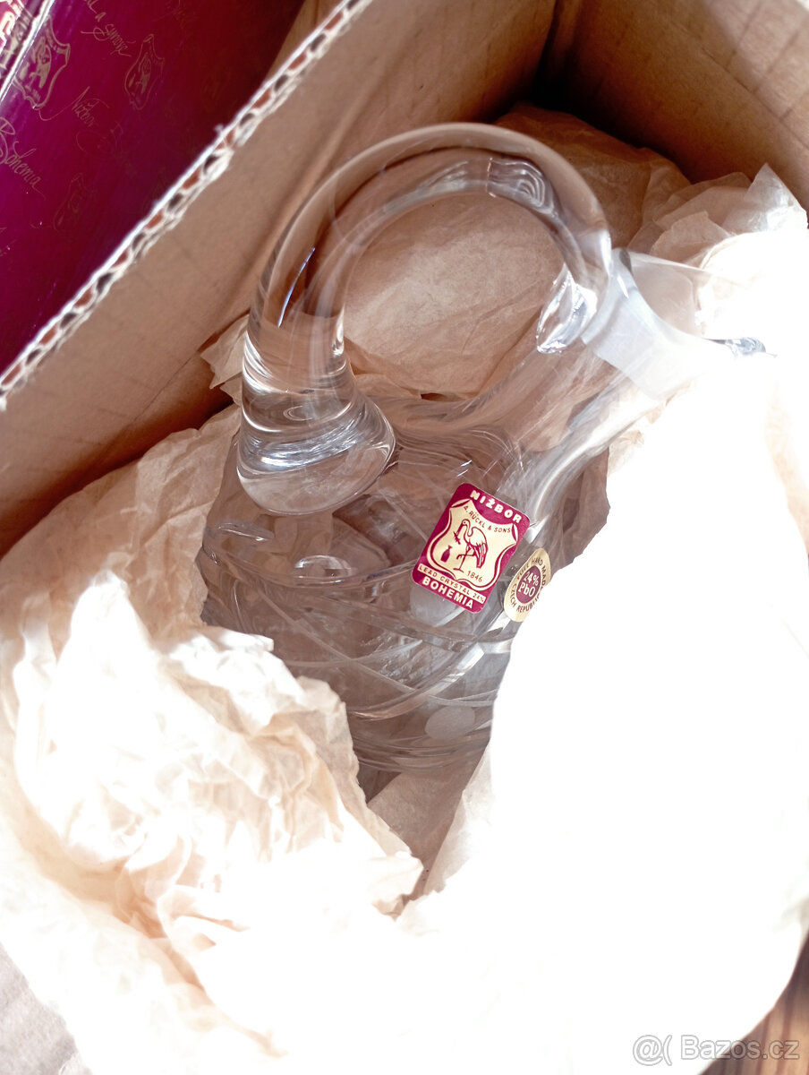 Broušená karafa na ocet/olej ze sklárny Rückl a synové s.r.o - 3