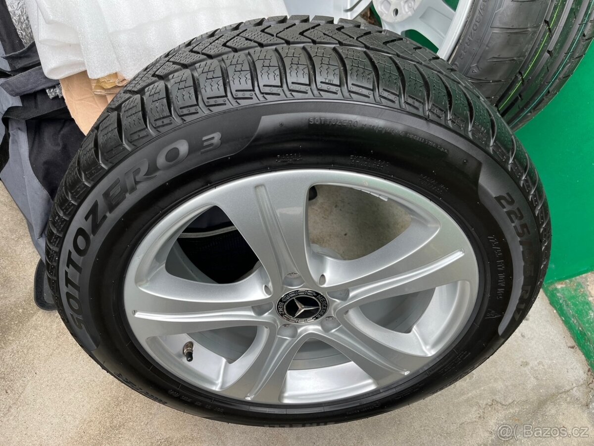 MERCEDES třídy E alu kola 17" zimní komplet, originál - 3