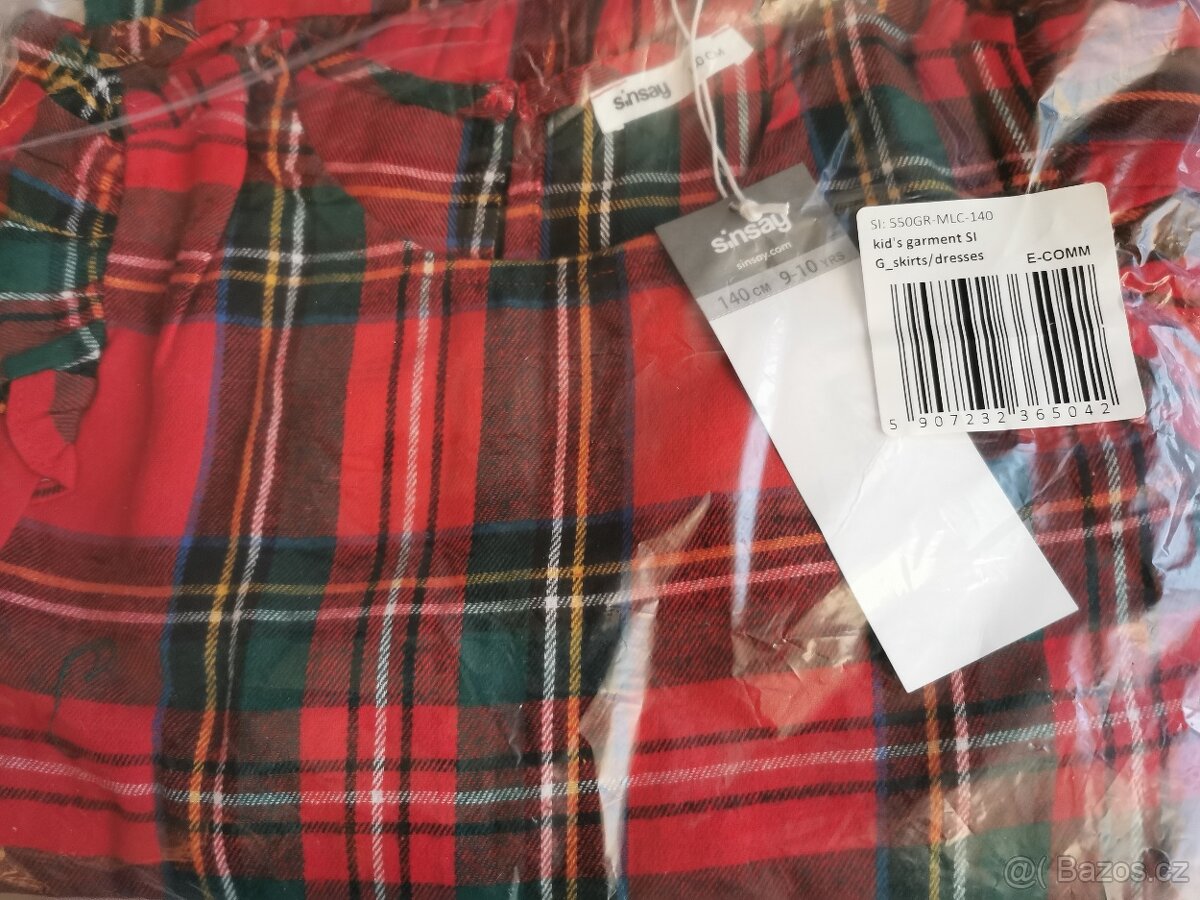 Dívčí nové vánoční šaty vel 140 - 3