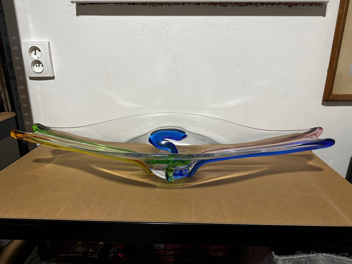 Velká skleněná mísa František Zemek - 3