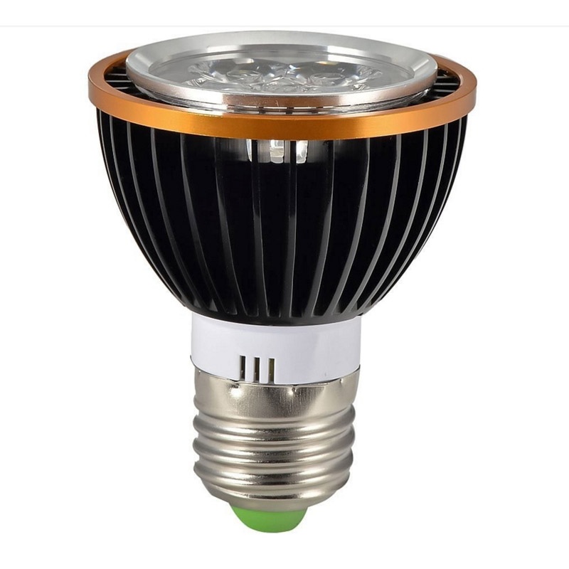 Pěstební LED žárovka 5W - černá, patice E27 (do lampičky) - 3