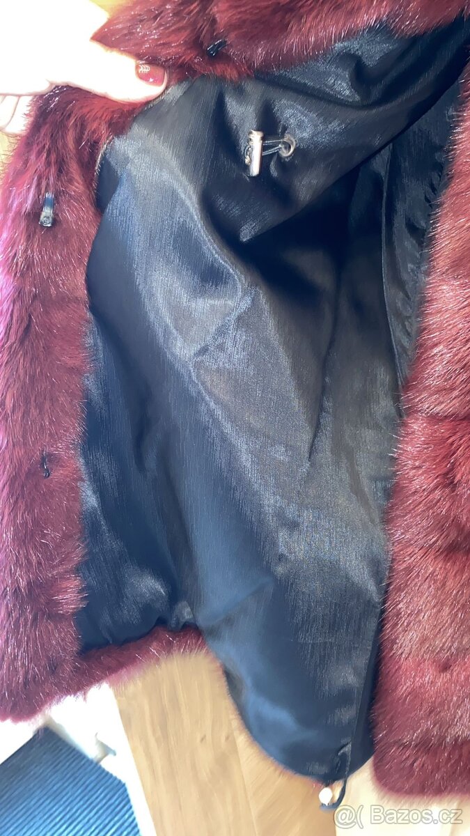 Dámský kožich - marsala - 3