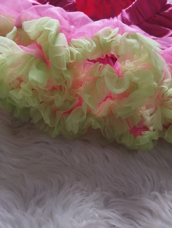Dětská TUTU sukně - růžovo limetková - 3