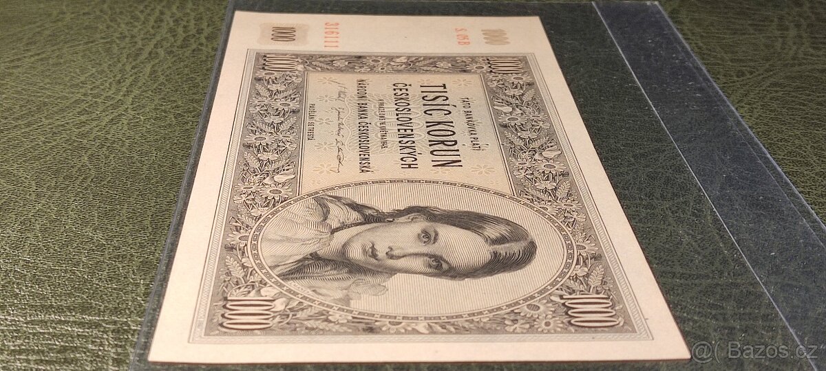 1000 k. ČSR 1945 série B 05 perforace 3 m.d. top stav - 3