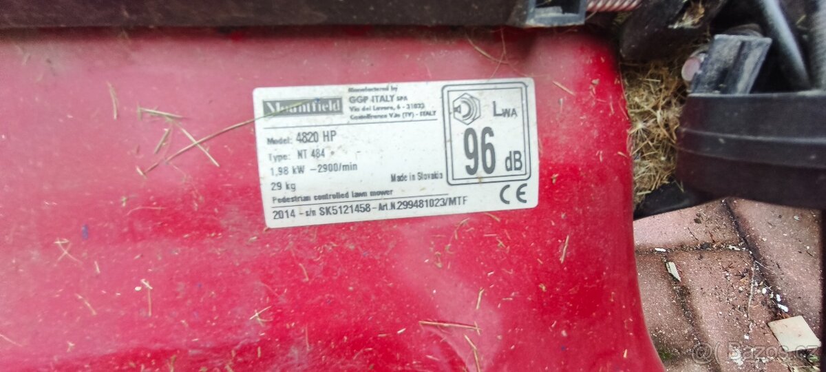 Zahradní benzínová sekačka ( Mountfield ) NA NÁHRADNÍ DÍLY - 3