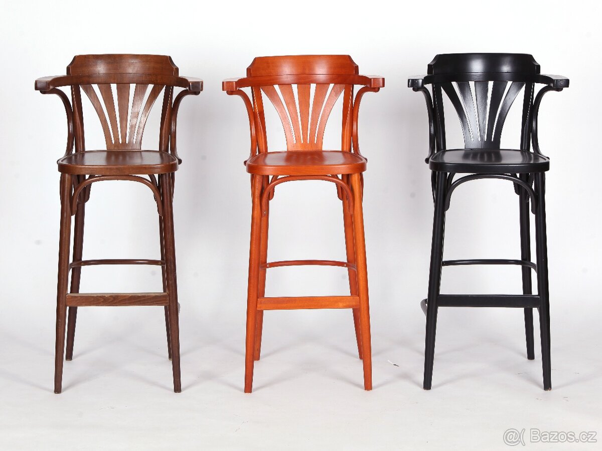 3x NOVÉ, nikdy nepoužité barové židle TON - 3