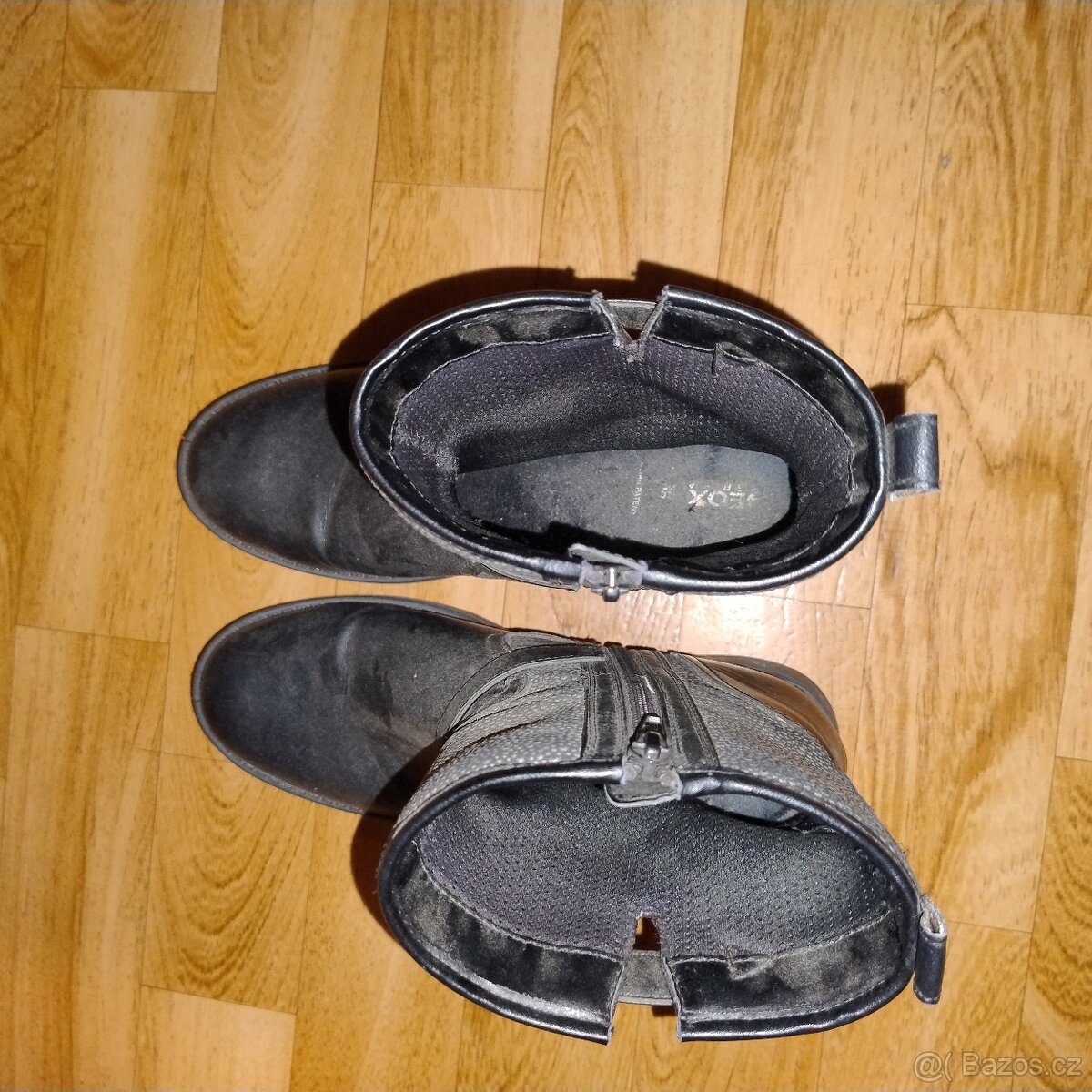 Dívčí kožené kozačky Geox - 3