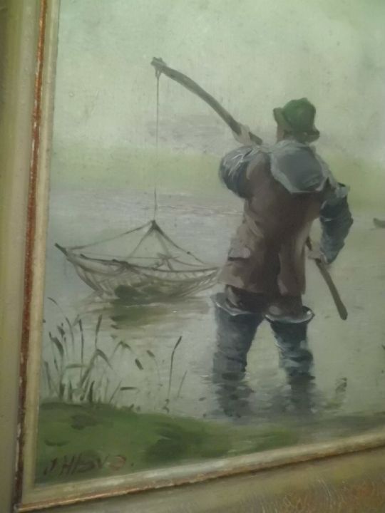 Starý Obraz - Olej - RYBÁŘ - Jan Hlava - 3