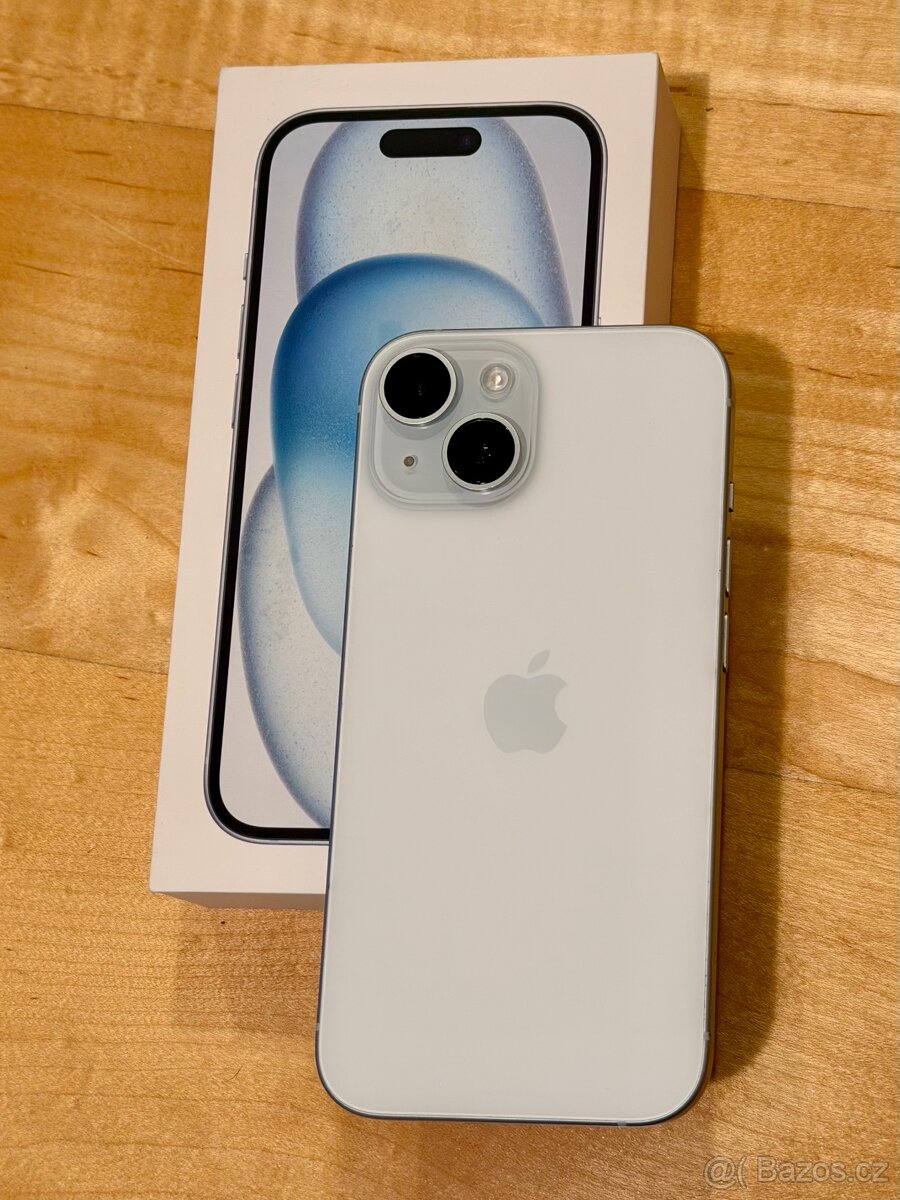 iPhone 15 Blue BATERIE 100% TOP - 3