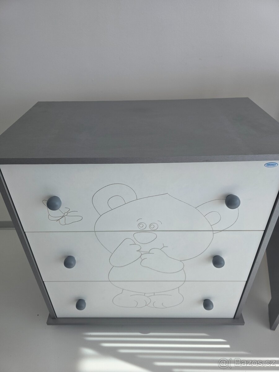 Drewex Komoda + dětská postýlka + matrace - 3