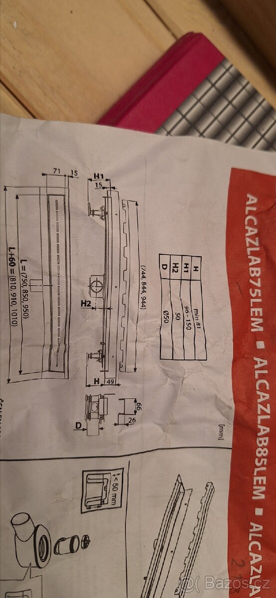 Sprchový žlab Alcaplast 75cm - 3