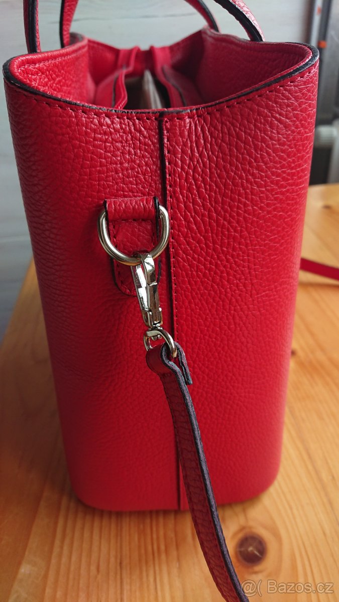Kožená červená kabelka Patrizia Piu-nová. - 3