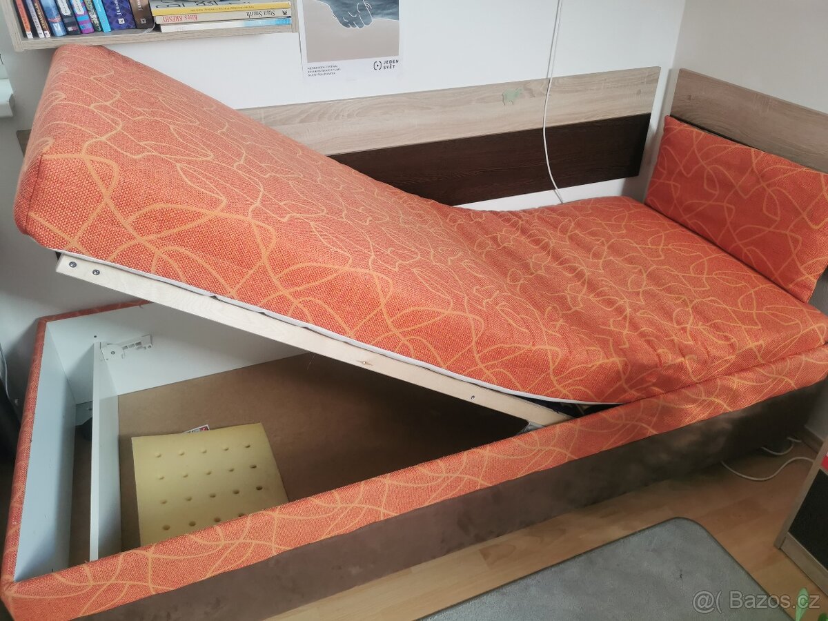 Čalouněné jednolůžko 90/200 - 3