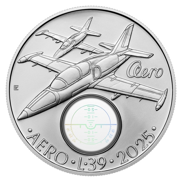 Stříbrná mince 500 Kč 2025 Cvičný letoun Aero L-39 Albatros - 3