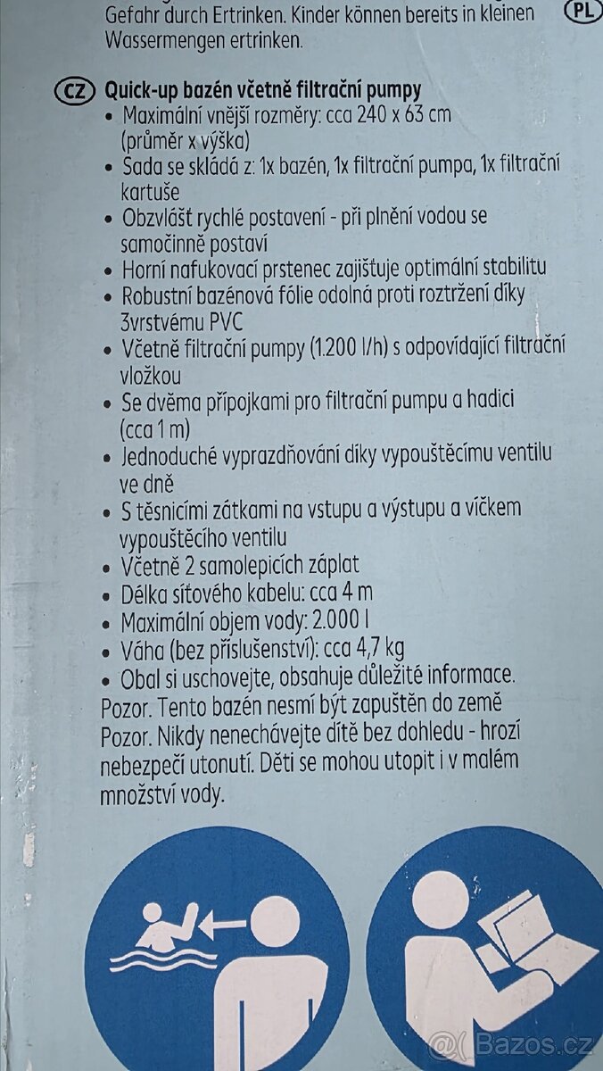 Bazén s filtrem nový - 3