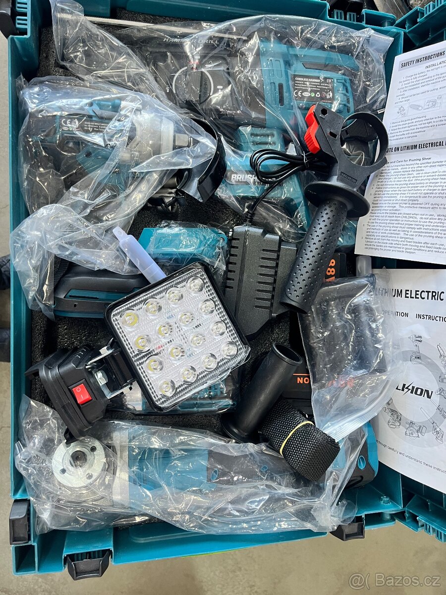 Sada aku nářadí,utahovák, vrtací kladivo,šroubovák,flexa - 3